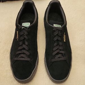 Puma Classic Black Suede Sneakers